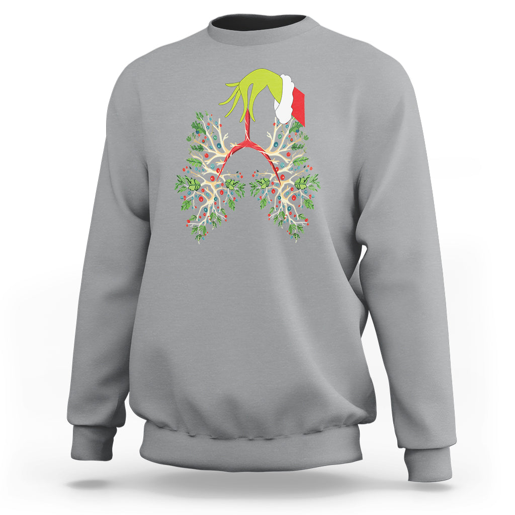 Respiratory Therapy Lung Christmas Light Therapist Sweatshirt - Wonder Print Shop