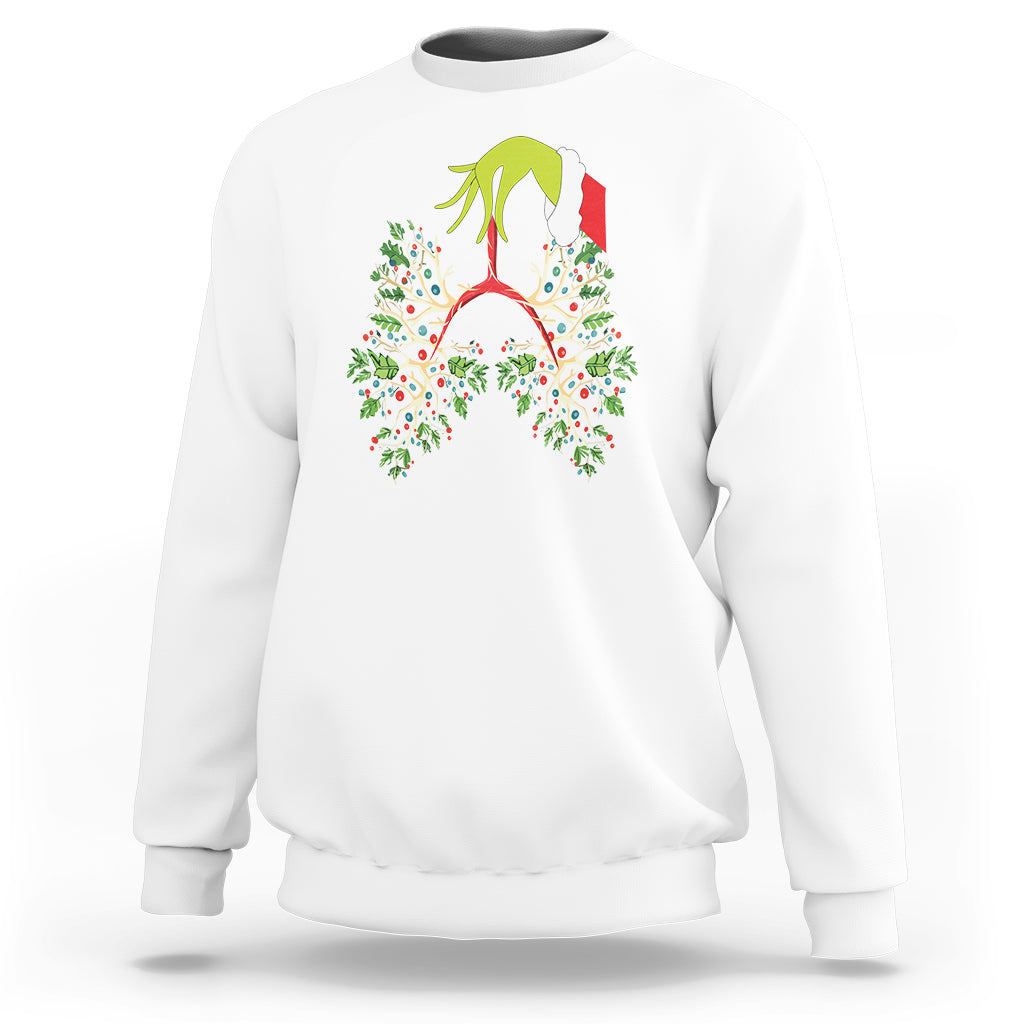 Respiratory Therapy Lung Christmas Light Therapist Sweatshirt - Wonder Print Shop