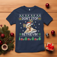Don't Stop Retrievin Golden Retriever Ugly Christmas T Shirt - Wonder Print Shop