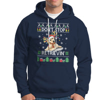 Don't Stop Retrievin Golden Retriever Ugly Christmas Hoodie - Wonder Print Shop
