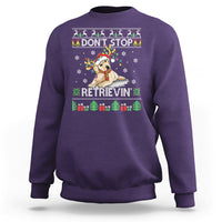 Don't Stop Retrievin Golden Retriever Ugly Christmas Sweatshirt - Wonder Print Shop
