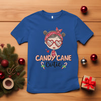 Candy Cane Cutie Christmas Cute Girl Kid Messy Bun T Shirt - Wonder Print Shop