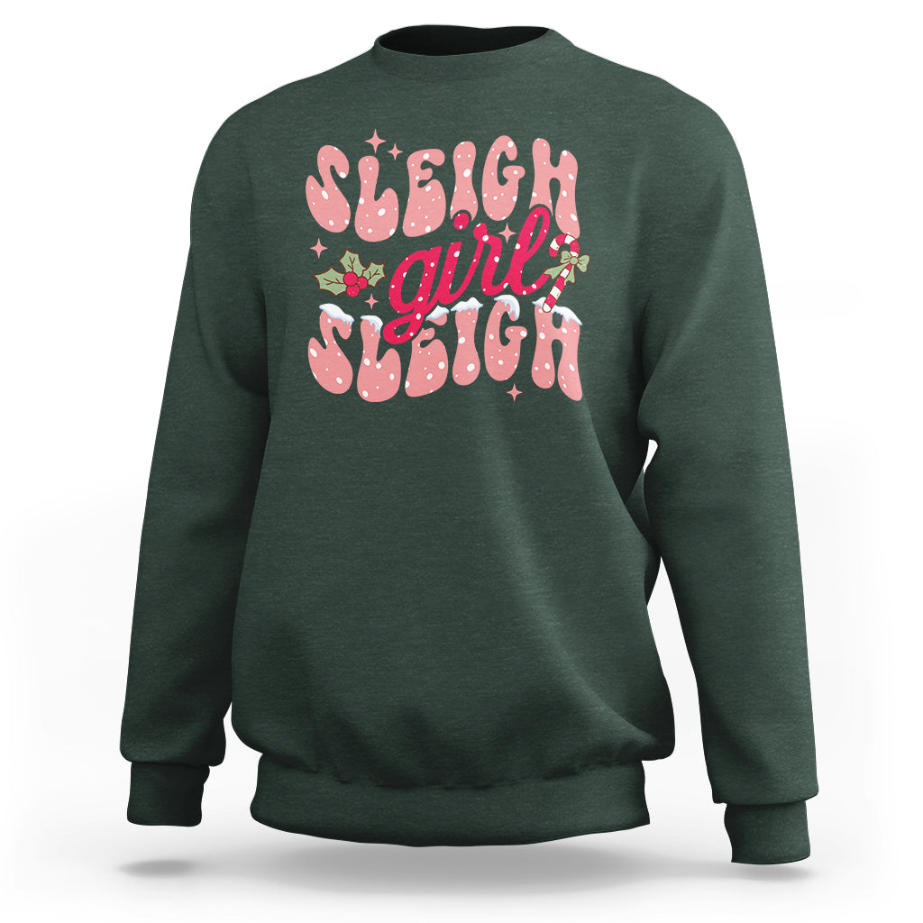 Sleigh Girl Sleigh Christmas Festive Winter Holiday Party Sweatshirt - Wonder Print Shop