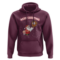 Christmas Baseball Hoodie Funny Santa Playing Baseball Merry Christmas