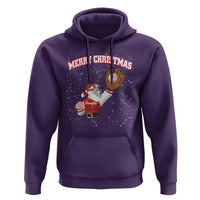Christmas Baseball Hoodie Funny Santa Playing Baseball Merry Christmas