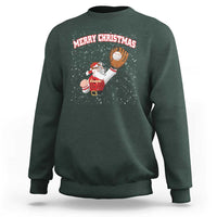Christmas Baseball Sweatshirt Funny Santa Playing Baseball Merry Christmas - Wonder Print Shop