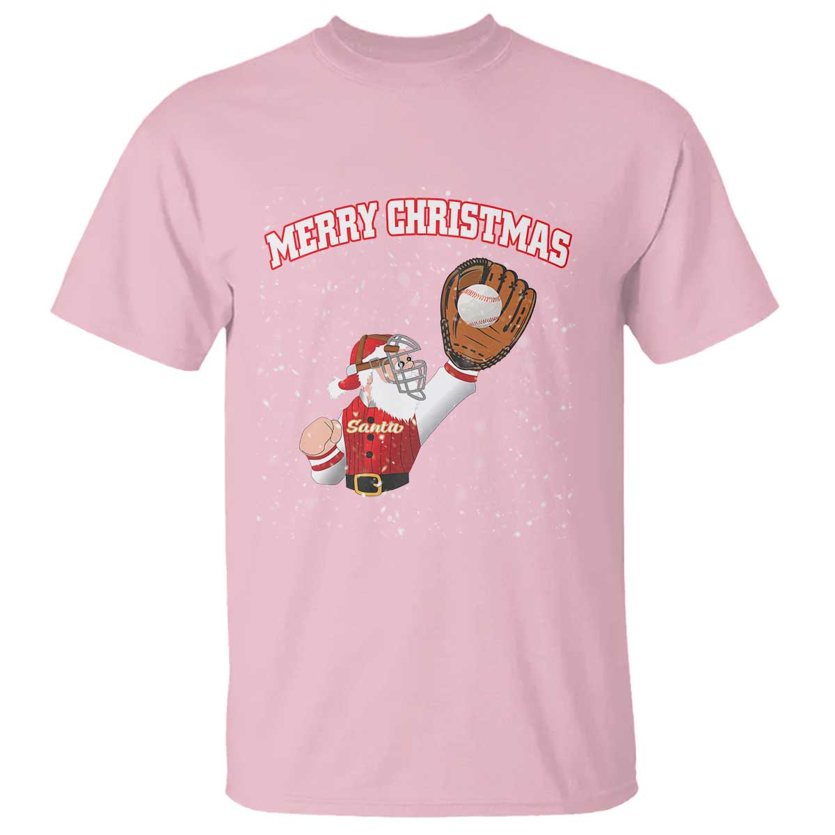 Christmas Baseball T Shirt Funny Santa Playing Baseball Merry Christmas - Wonder Print Shop