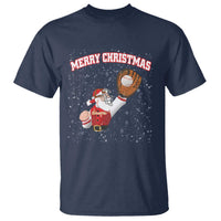 Christmas Baseball T Shirt Funny Santa Playing Baseball Merry Christmas - Wonder Print Shop