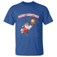 Christmas Baseball T Shirt Funny Santa Playing Baseball Merry Christmas - Wonder Print Shop