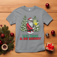 Christmas Sport T Shirt Eat Dink Be Merry Santa Claus Pickleball - Wonder Print Shop