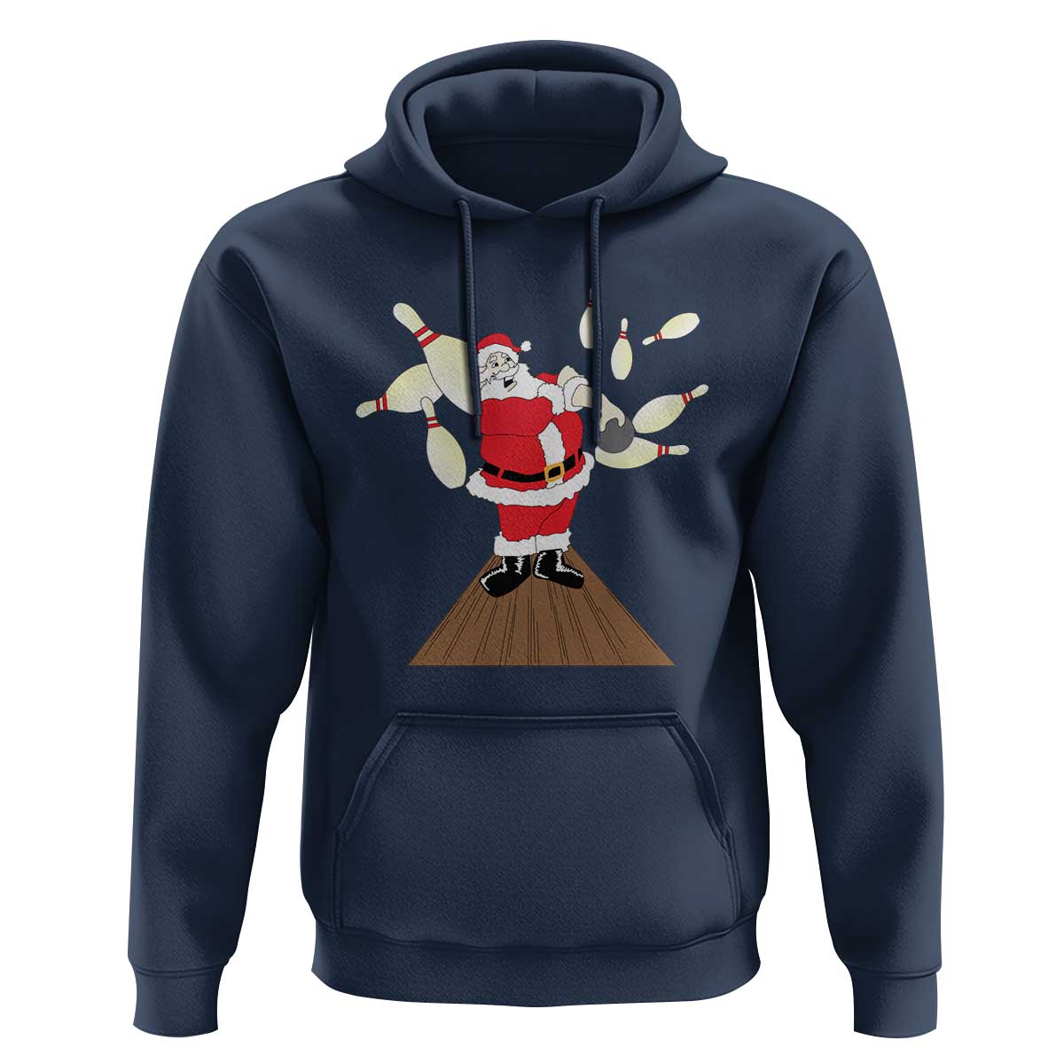 Christmas Bowling Hoodie Funny Santa Playing Bowling Merry Christmas