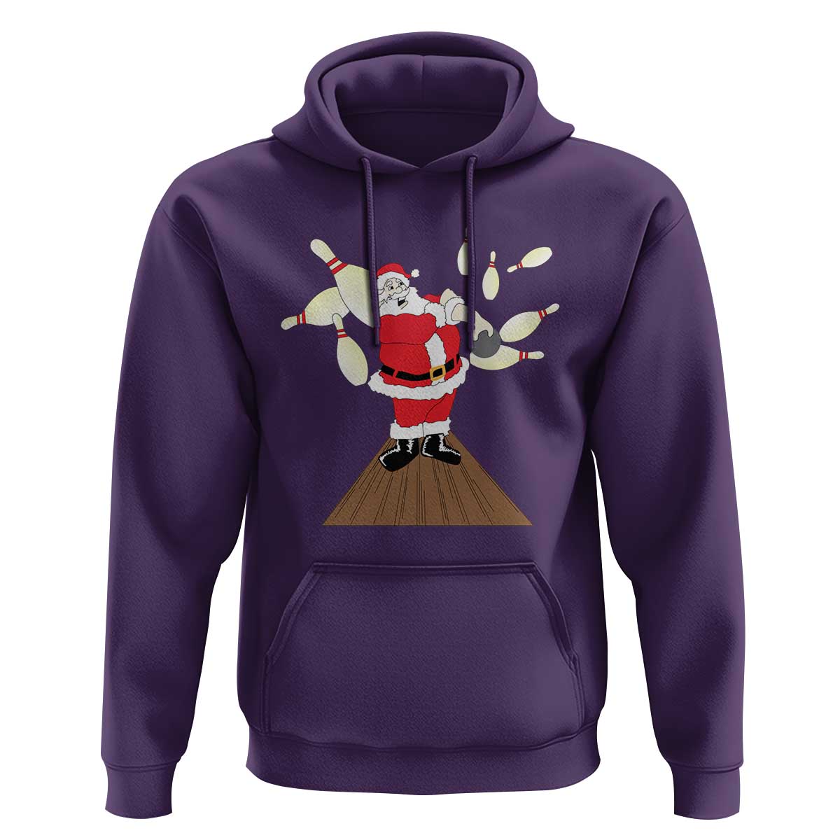 Christmas Bowling Hoodie Funny Santa Playing Bowling Merry Christmas