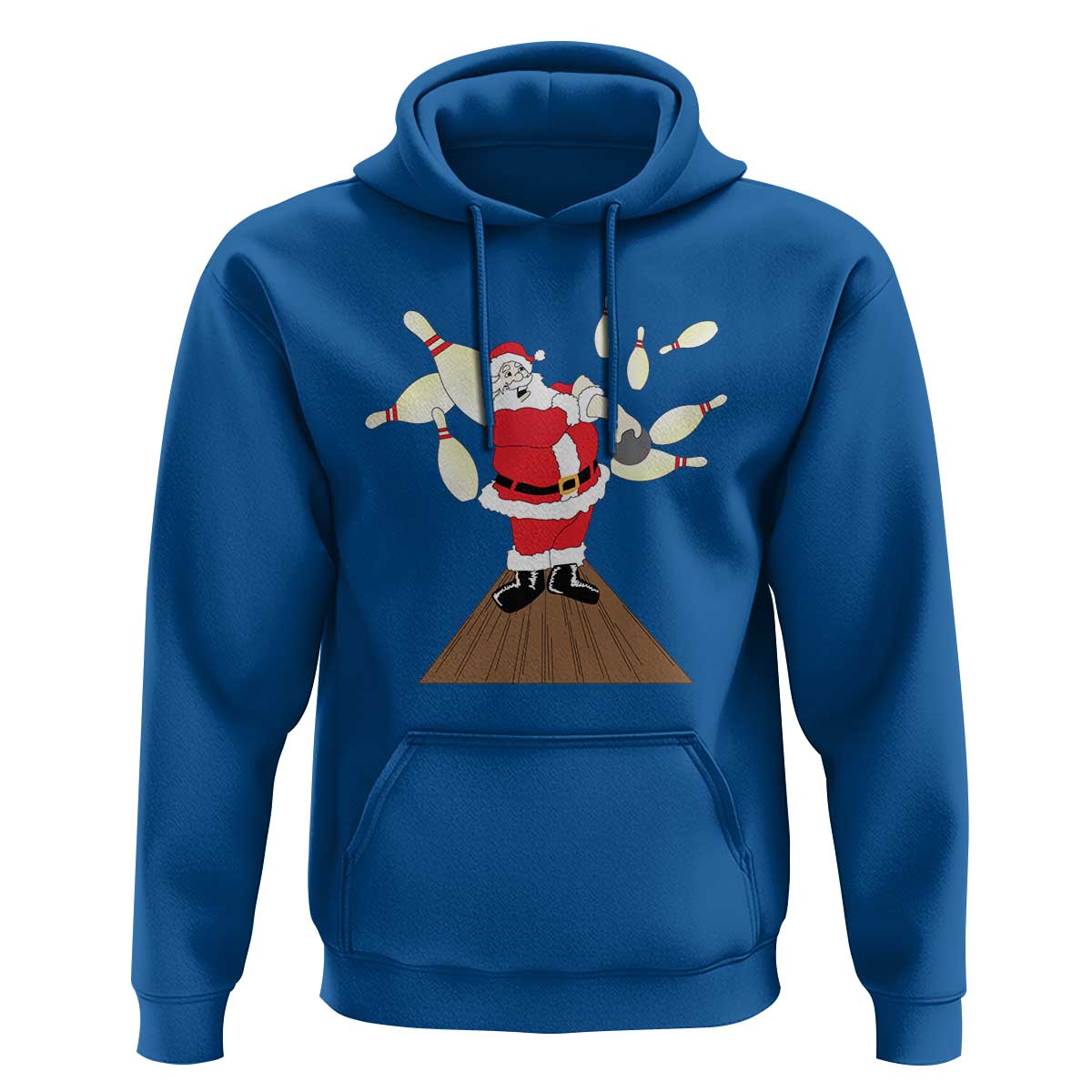 Christmas Bowling Hoodie Funny Santa Playing Bowling Merry Christmas
