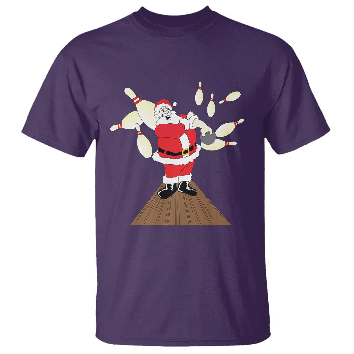 Christmas Bowling T Shirt Funny Santa Playing Bowling Merry Christmas - Wonder Print Shop