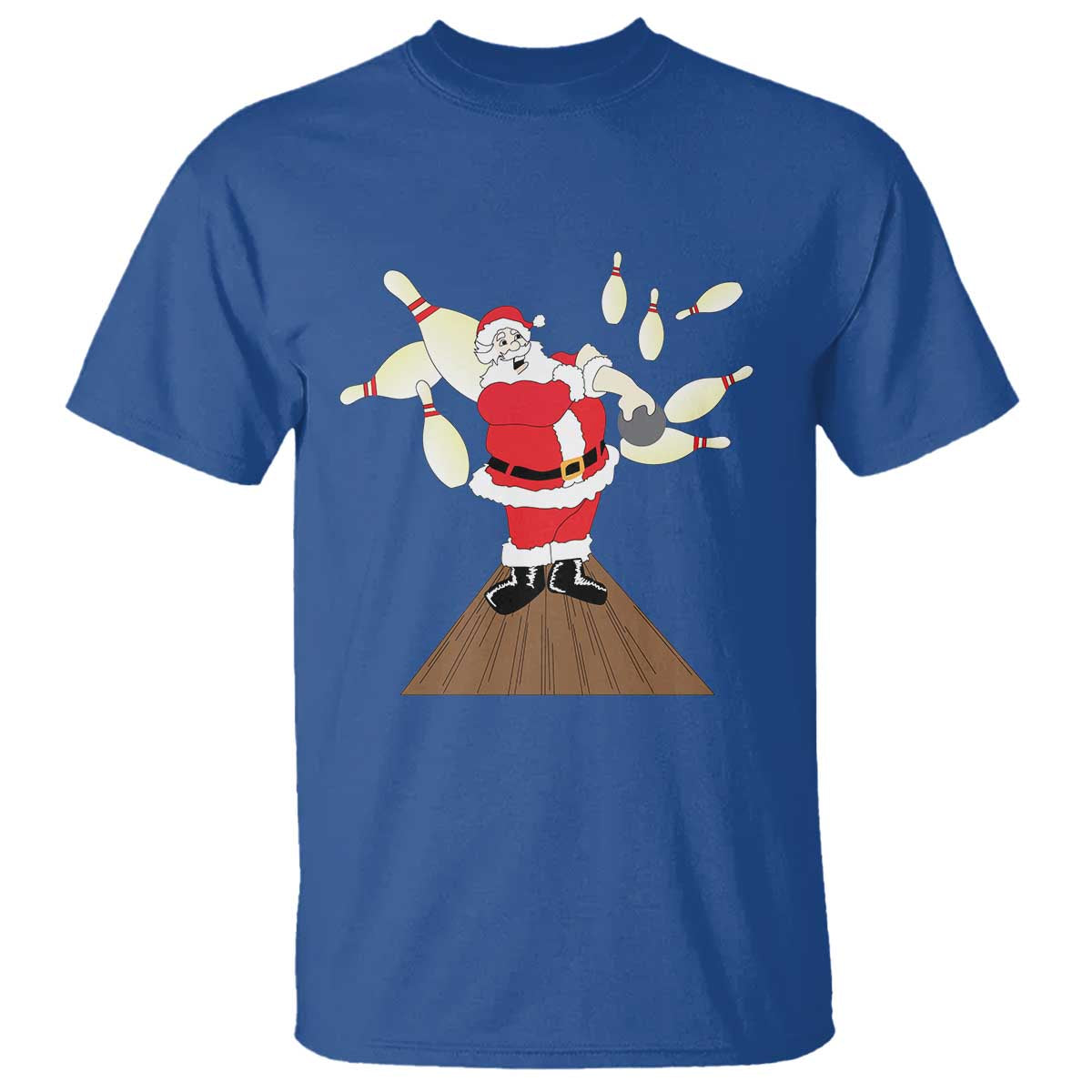 Christmas Bowling T Shirt Funny Santa Playing Bowling Merry Christmas - Wonder Print Shop