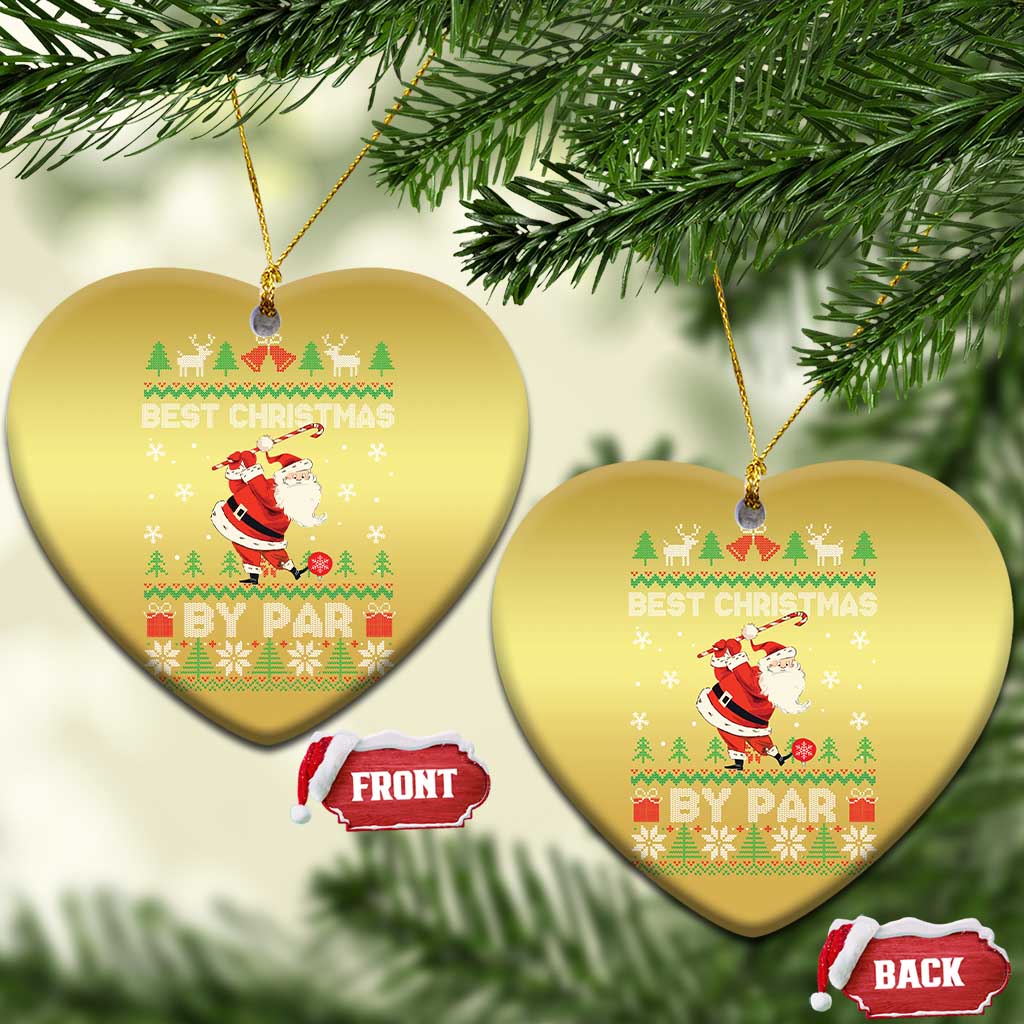 Xmas Golf Christmas Ornament Santa Golfer Best Christmas By Par - Wonder Print Shop