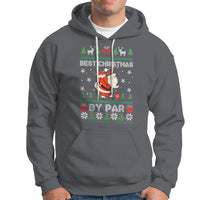 Best Christmas By Par Santa Claus Golfer Xmas Golf Hoodie - Wonder Print Shop