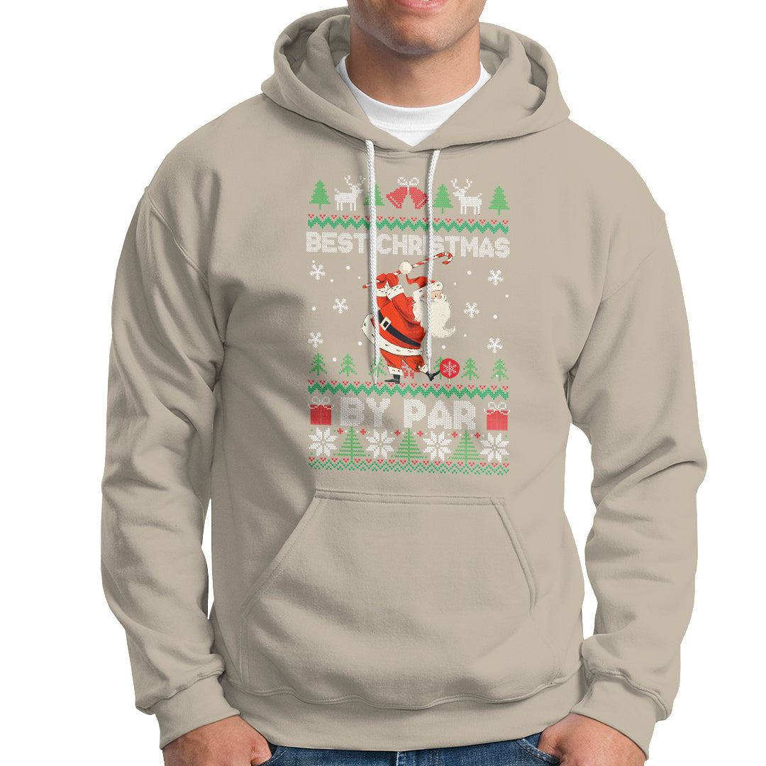 Best Christmas By Par Santa Claus Golfer Xmas Golf Hoodie - Wonder Print Shop