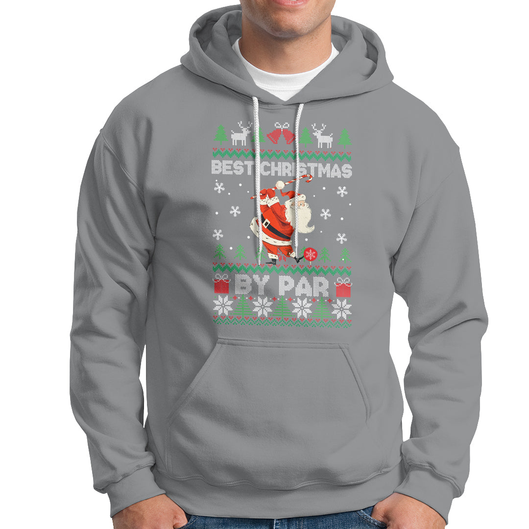 Best Christmas By Par Santa Claus Golfer Xmas Golf Hoodie - Wonder Print Shop