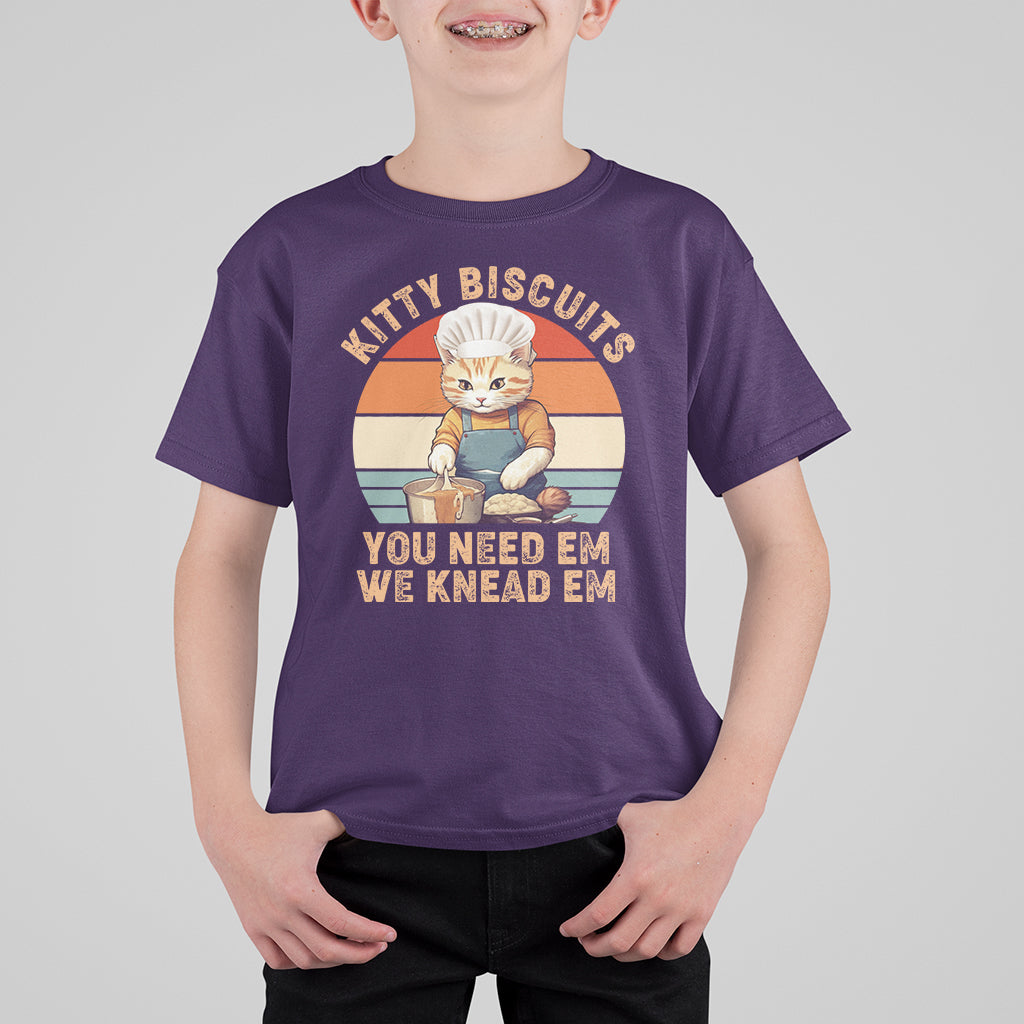 Kitty Biscuits You Need Em We Knead Em Vintage T Shirt For Kid - Wonder Print Shop