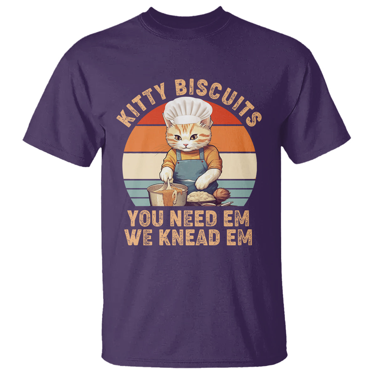 Kitty Biscuits You Need Em We Knead Em Vintage T Shirt - Wonder Print Shop