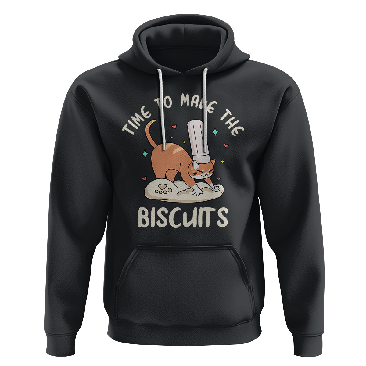 Cute Kitty Time To Make The Biscuits Cat Lover Hoodie - Wonder Print Shop