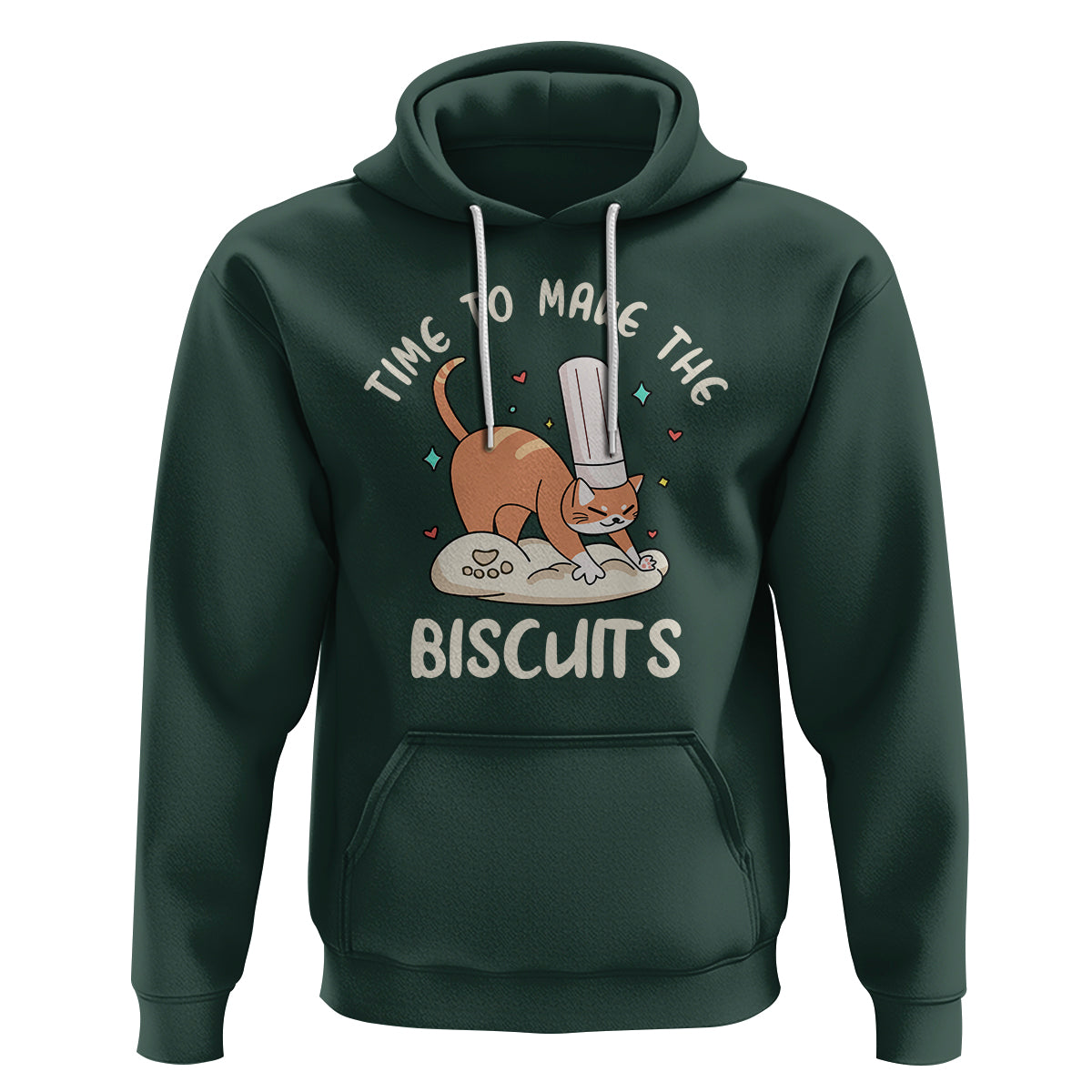 Cute Kitty Time To Make The Biscuits Cat Lover Hoodie - Wonder Print Shop