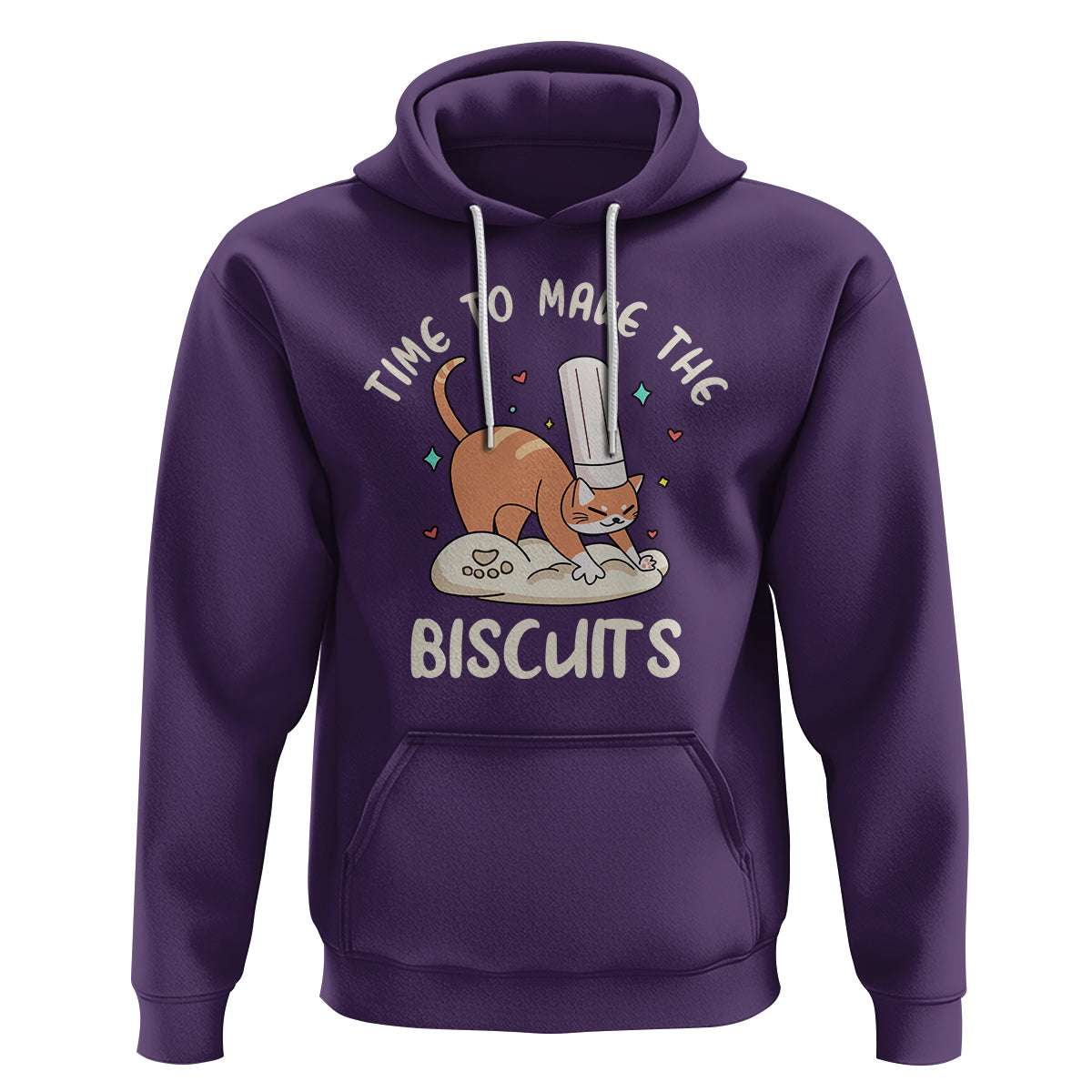 Cute Kitty Time To Make The Biscuits Cat Lover Hoodie - Wonder Print Shop