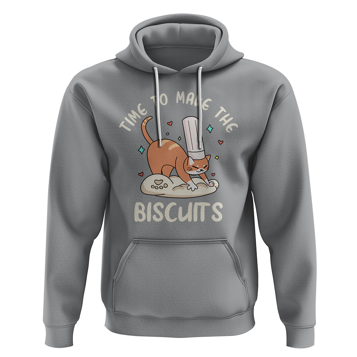 Cute Kitty Time To Make The Biscuits Cat Lover Hoodie - Wonder Print Shop