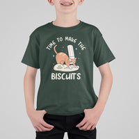 Cute Kitty Time To Make The Biscuits Cat Lover T Shirt For Kid - Wonder Print Shop
