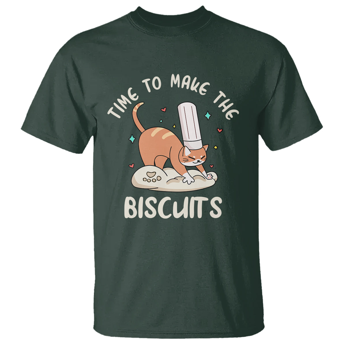 Cute Kitty Time To Make The Biscuits Cat Lover T Shirt - Wonder Print Shop