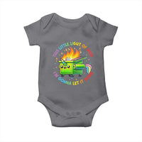 Funny Xmas Dumpster Fire Baby Onesie This Little Light Of Mine Unicorn Rainbow