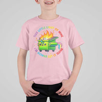 Funny Xmas Dumpster Fire T Shirt For Kid This Little Light Of Mine Unicorn Rainbow - Wonder Print Shop