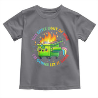 Funny Xmas Dumpster Fire Toddler T Shirt This Little Light Of Mine Unicorn Rainbow