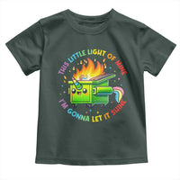 Funny Xmas Dumpster Fire Toddler T Shirt This Little Light Of Mine Unicorn Rainbow