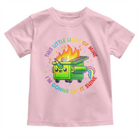 Funny Xmas Dumpster Fire Toddler T Shirt This Little Light Of Mine Unicorn Rainbow