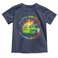 Funny Xmas Dumpster Fire Toddler T Shirt This Little Light Of Mine Unicorn Rainbow