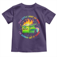 Funny Xmas Dumpster Fire Toddler T Shirt This Little Light Of Mine Unicorn Rainbow
