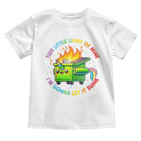 Funny Xmas Dumpster Fire Toddler T Shirt This Little Light Of Mine Unicorn Rainbow