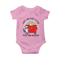 Funny Xmas Dumpster Fire Baby Onesie Hope You Have The Year You Deserve Santa Raccoon