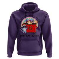Funny Xmas Dumpster Fire Hoodie Hope You Have The Year You Deserve Santa Raccoon