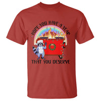 Funny Xmas Dumpster Fire T Shirt Hope You Have The Year You Deserve Santa Raccoon - Wonder Print Shop