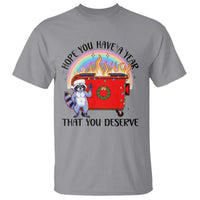 Funny Xmas Dumpster Fire T Shirt Hope You Have The Year You Deserve Santa Raccoon - Wonder Print Shop