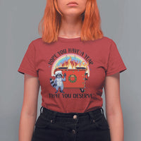 Funny Xmas Dumpster Fire T Shirt For Women Hope You Have The Year You Deserve Santa Raccoon - Wonder Print Shop