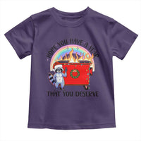 Funny Xmas Dumpster Fire Toddler T Shirt Hope You Have The Year You Deserve Santa Raccoon