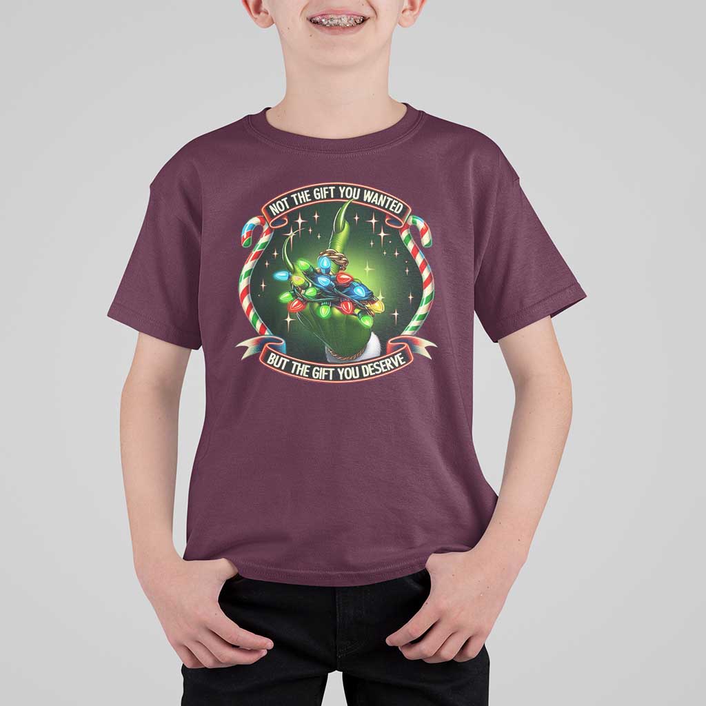 Funny Xmas T Shirt For Kid Not The Gift You Wanted But The Gift You Deserve - Wonder Print Shop