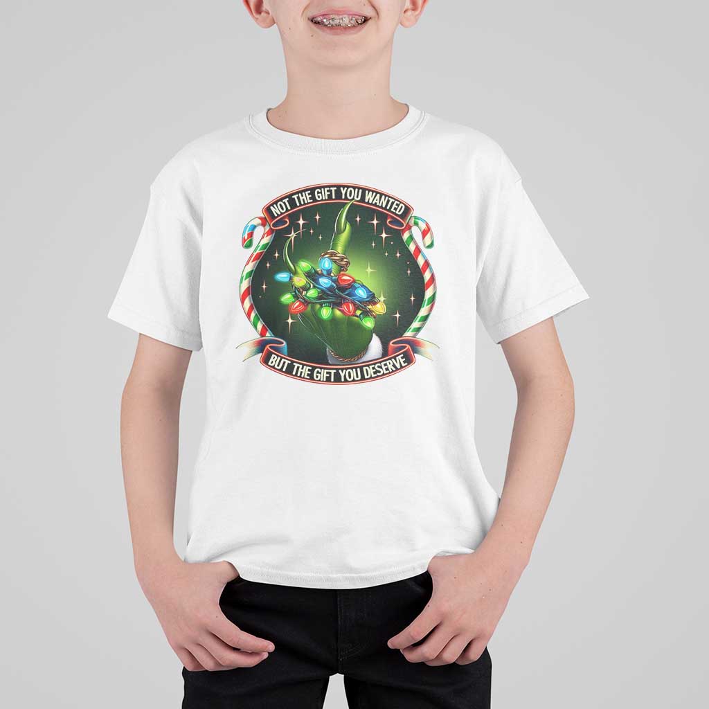 Funny Xmas T Shirt For Kid Not The Gift You Wanted But The Gift You Deserve - Wonder Print Shop