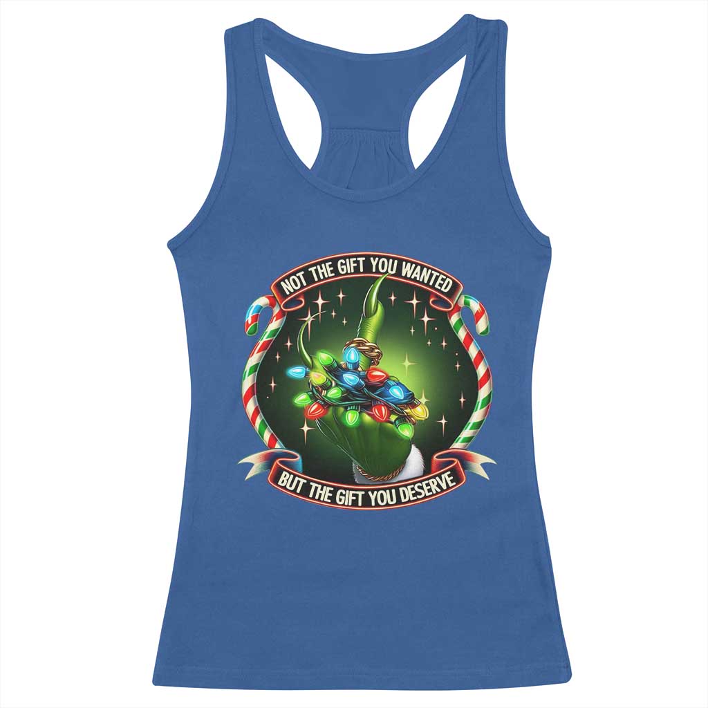 Funny Xmas Racerback Tank Top Not The Gift You Wanted But The Gift You Deserve