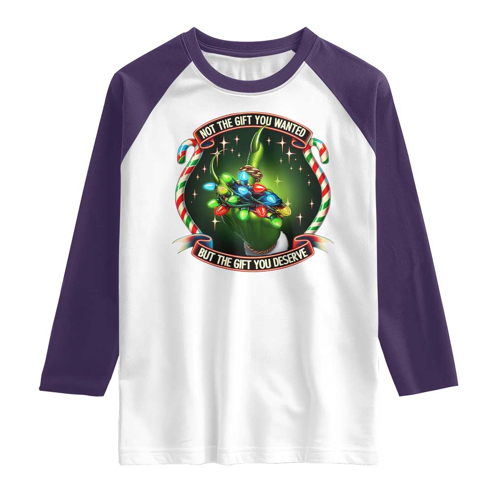 Funny Xmas Raglan Shirt Not The Gift You Wanted But The Gift You Deserve