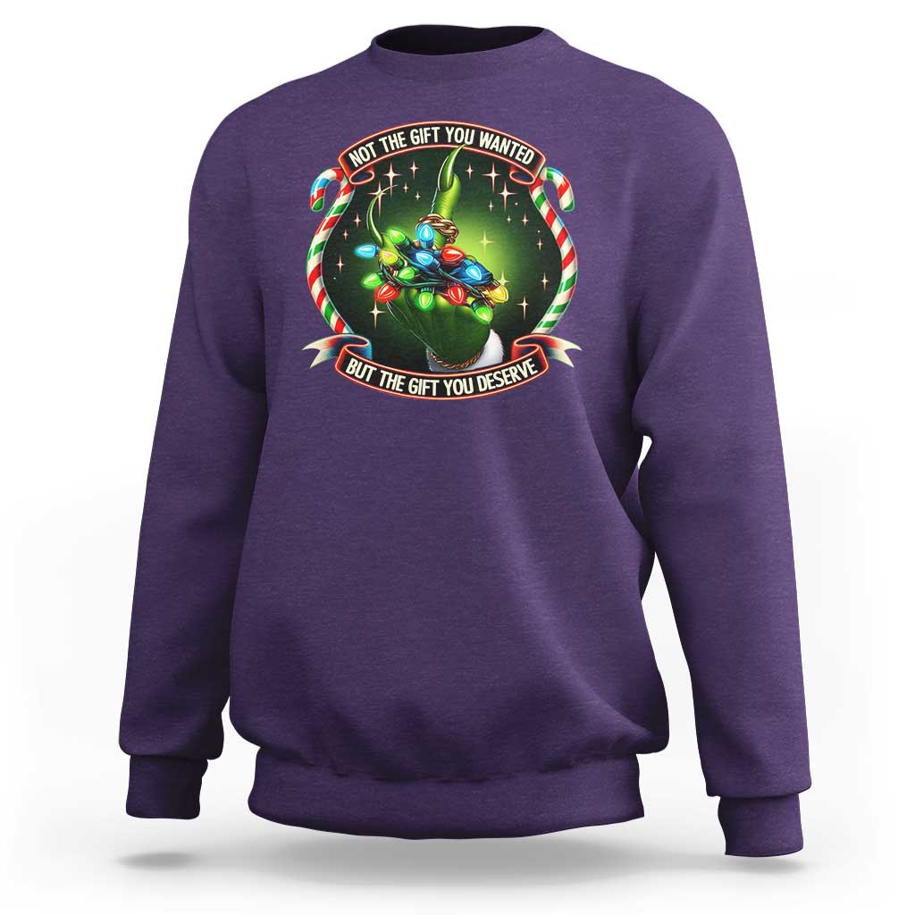Funny Xmas Sweatshirt Not The Gift You Wanted But The Gift You Deserve - Wonder Print Shop